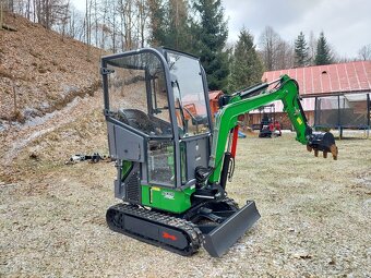 Predám minibáger s kabínou NX11JK RS mimoosé kopanie. - 3
