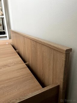 Posteľ 140 , 140x200, dekor dub - 3