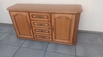 Rustikálna masívna dubová komoda - 3