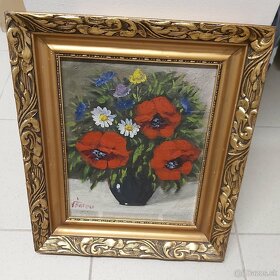 Obraz starožitný  - olejomaľba  signovaná P. Vertési. - 3