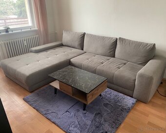 Rohová rozkladacia sedacia súprava s úložným priestorom - 3