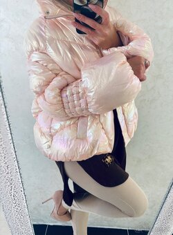 Damska  metalicka bundička pink - 3