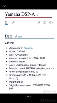 Yamaha DSP - A 1 - 3