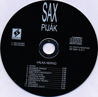CD SAX PIJÁK - Válka nervů - 3