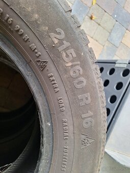 Predám zimné pneumatiky Continental 215/60 R16. - 3