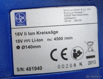Lux Aku kotúčová píla +skrutkovač + taška - 3