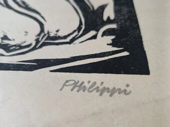 Robert Philippi (1877-1959)- Drevoryt z roku 1919 - 3
