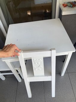 Ikea Kritter detsky stolik a 2 stolicky z dreva - 3