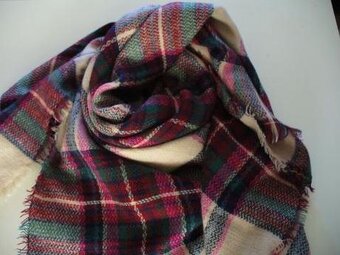 Teplý štvorcový šál XXL - 3