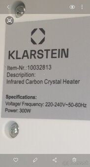 Infra panel Klarstein - 3