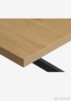 Jedálenský stôl 95x200 farba teplého duba/čierna - 3