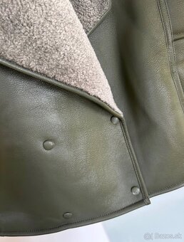 Khaki kožúšok, bunda veľ.M - 3