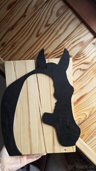 Drevený ručne vyrábaný obraz - kôň - 3