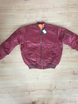 Nová Bunda pánska URBAN CLASSICS Basic Bomber bordová veľkos - 3