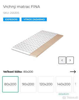 Vrchný matrac 80x200cm - 3