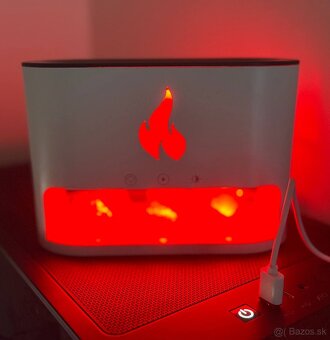 Himalájska soľná aromalampa so zvlhčovačom LED – BIELA - 3