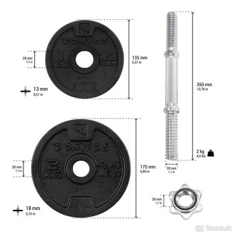 Súprava posilňovacích činiek 20 kg - 3