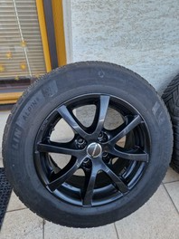 R15 Michelin alpin 6 195/65 91T,Borbet LV black disky - 3