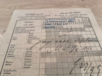 Poľovnícky lístok, Honební lístek, 1895 Rakúsko Uhorsko - 3