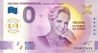 0 € / 0 euro souvenir bankovky HELENA VONDRÁČKOVÁ - 3