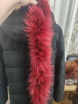 Pravá kozusinka myval.. červená - 3