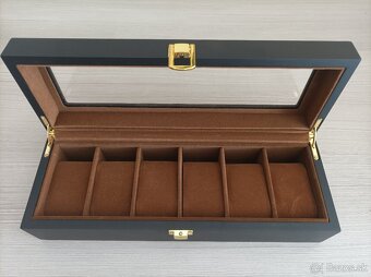 Krabička na hodinky [čierno–hnedá] - 3