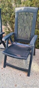 2 záhradné skladacie kreslá plastové - 3