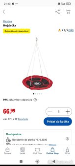 Detská hojdačka kruh PLAYTIVE 110cm - 3