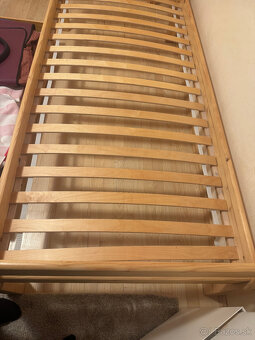 Predám pohodlnú posteľ š-90 masív+matrac+nadmatrac+šuflík - 3