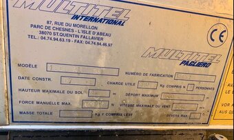 Pracovná montážna plošina 16m - 3