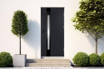 Temida Black P55 90 pravé antracitové vonkajšie dvere - 3