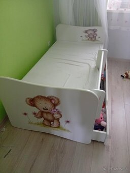 Postel s uloznym priestorom, madracom, bocnicou - 3