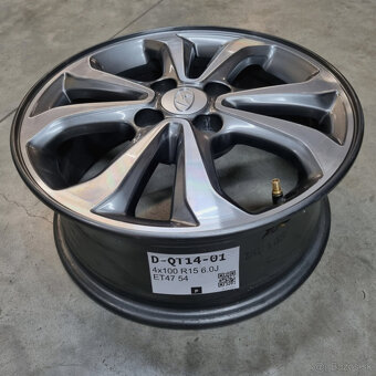 Hliníkové Hyundai disky 4x100 R15 6J ET47 - 3