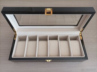 Krabička na hodinky [čierna - krémová] - 3