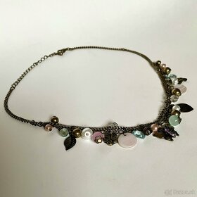 Antická mosadz náhrdelník a 2 sety náušníc - 3