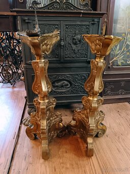 Starožitné  veľké svietniky - 3