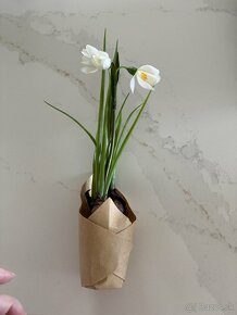 Dekorácia - umelý tulipán a snežienka z Depot-u - 3