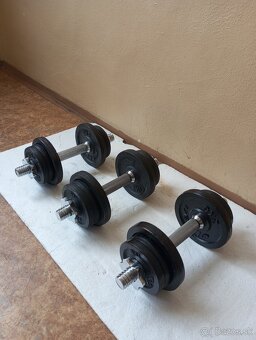 Nakladacie liatinové jednorúčky 3 x 10 kg - NOVÉ - 3