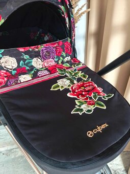 CYBEX MIOS Rose Gold/Spring Blossom Dark, kočík-3kombinácia - 3