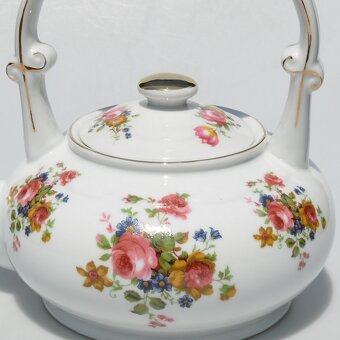 Veľký starožitný porcelánový čajník z Anglicka - 3
