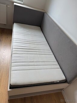 Posteľ 90x 200 ako nová - sivá - 3