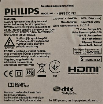 Televízor 43pfs5301 12 philips - 3
