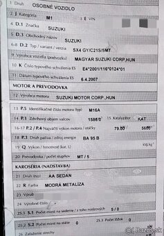 SUZUKI SX4 1.6 2008 predám PREDNý NÁRAZNÍK MOTOR M16A, DVERE - 3