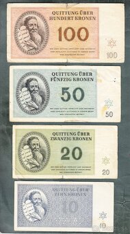 Staré bankovky KOMPLET SESTAVA židovského ghetta TEREZÍN - 3