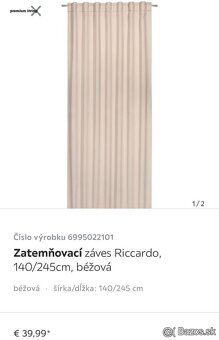 Zatemňovací záves a biela hladká záclona - 3
