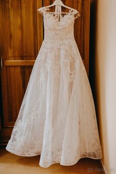 Predám svadobné šaty Eva Utkina Laura - veľ. 36 - BEZ VLEČKY - 3