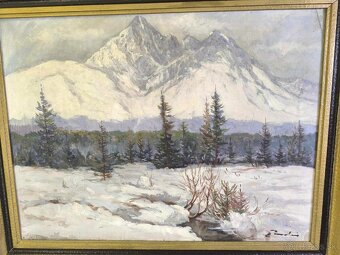 Olejomaľba na platne- Vysoké Tatry - 3