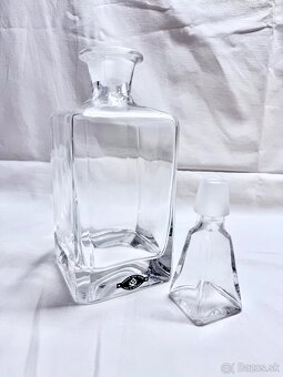 Karafa + 6 štamperlíkov značka Clover Leaf Glass Slovakia - 3