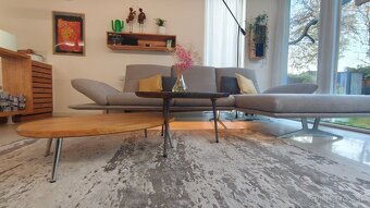 konferenčný stolík elipsa masív drevený škárovka - 3