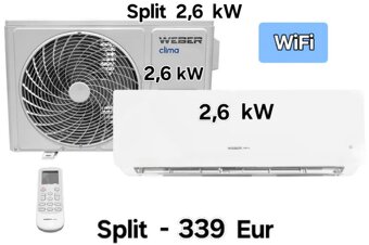 Klimatizácia Nová wifi kúriť chladiť. - 3